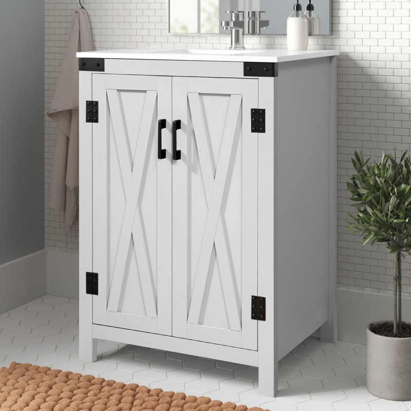 Ensemble de meuble-lavabo simple 24 po Slayton, Blanc