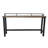 Zarahi Pine Solid Wood Top Metal Base Dining Table