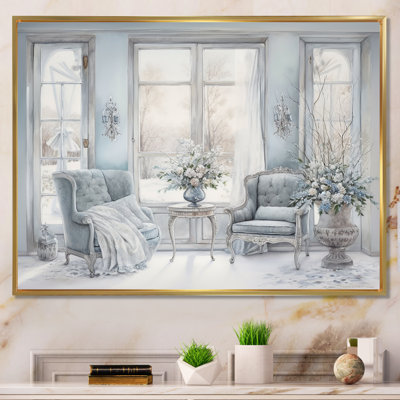 Fenêtres «Winter», impression sur toile scandinave