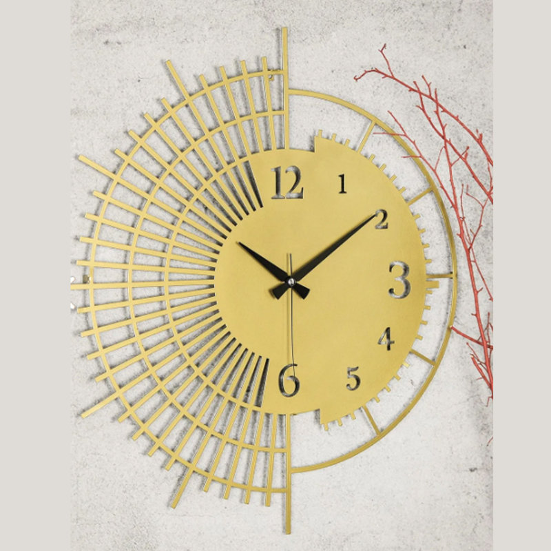 Amarmula Skeleton Wall Clock, 41 x 41 cm, Gold