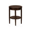 Table d'appoint à 2 niveaux, brun, chambre et salon avec placage de rangement pratique et beaucoup d'espace