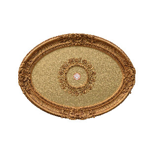 Lustre ovale rocaille médaillon
