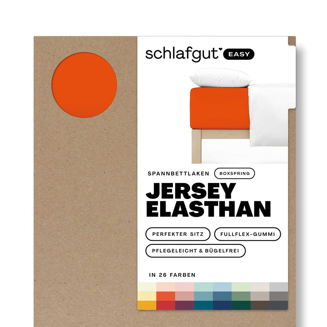 Jersey-Elasthan Spannbettlaken EASY für Boxspring 100% Baumwolle