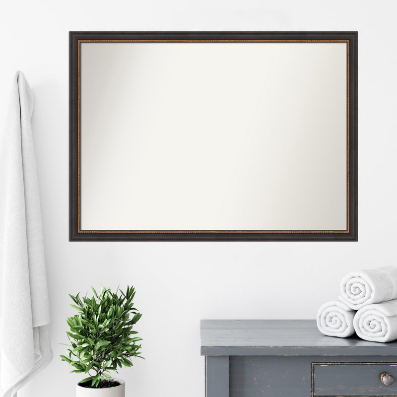 Miroir de salle de bain en bois Aneliya, 29,50 po x 40,50 po