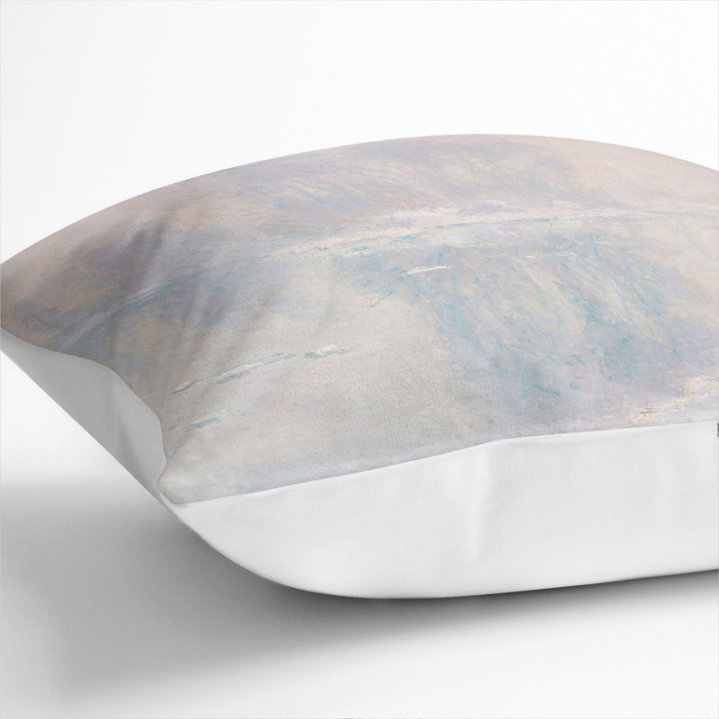 Ice Floes Square Throw Cushion, 40cm H x 40cm W x 15cm D, Aqua