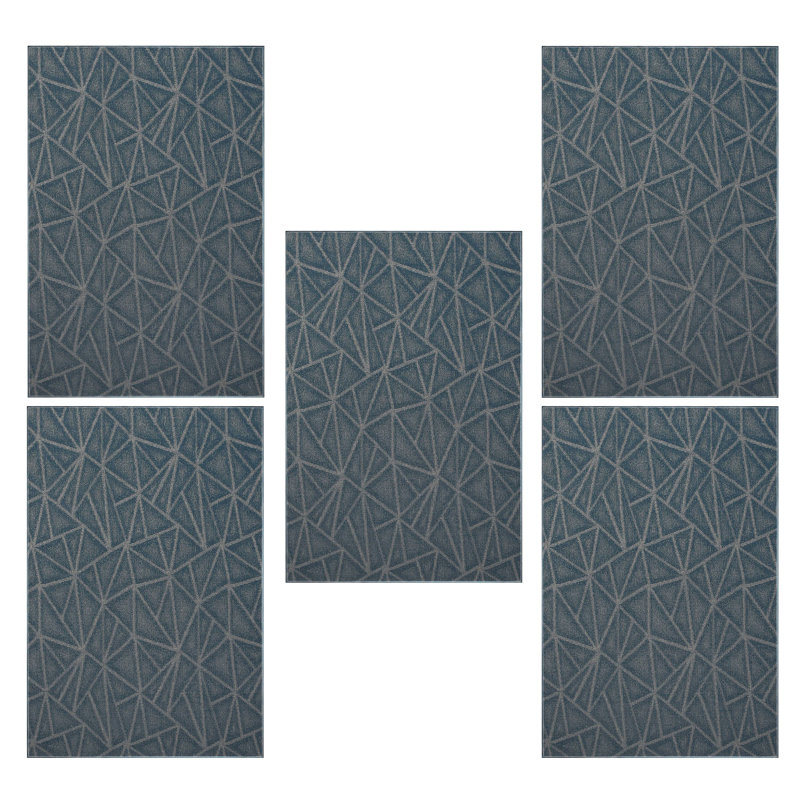 Tapis décoratif intérieur / extérieur Furnish My Place, Rectangulaire 2 pi x 4 pi