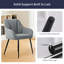 Modern Fabric Upholstered Dining Chairs with Arms, Curved Back & Black Metal Legs, Accent Arm Chairs for Dining Room Kitchen-1302055694