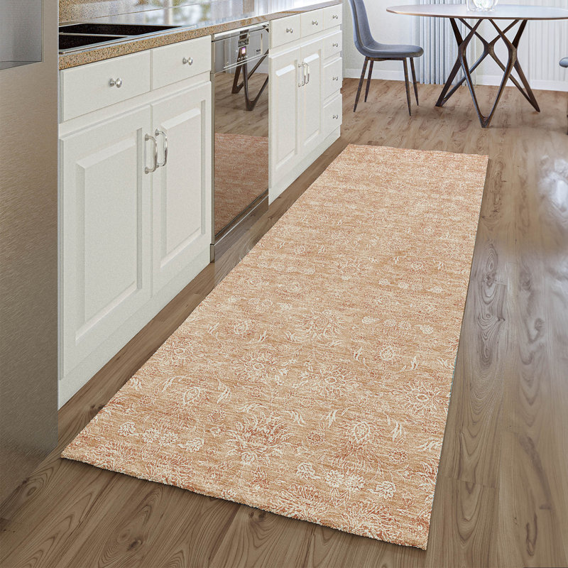 Tapis corail Prisco lavable à la machine de qualité supérieure, Tapis de couloir 2 pi 3 po x 7 pi 6 po