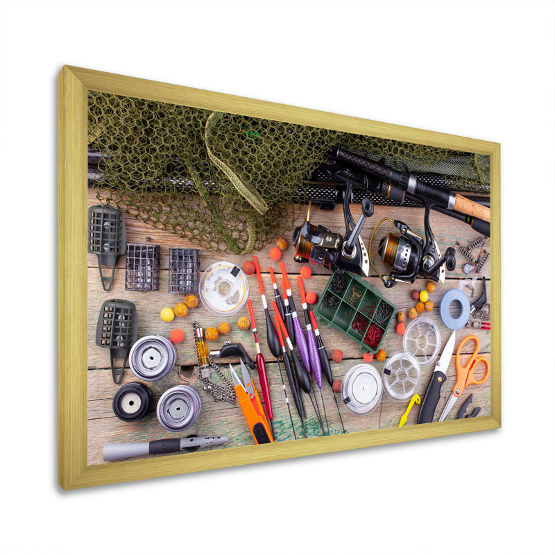 Équipement de finition II sur toile, Cadre doré simple, H 24 po x l 32 po x P 1 po
