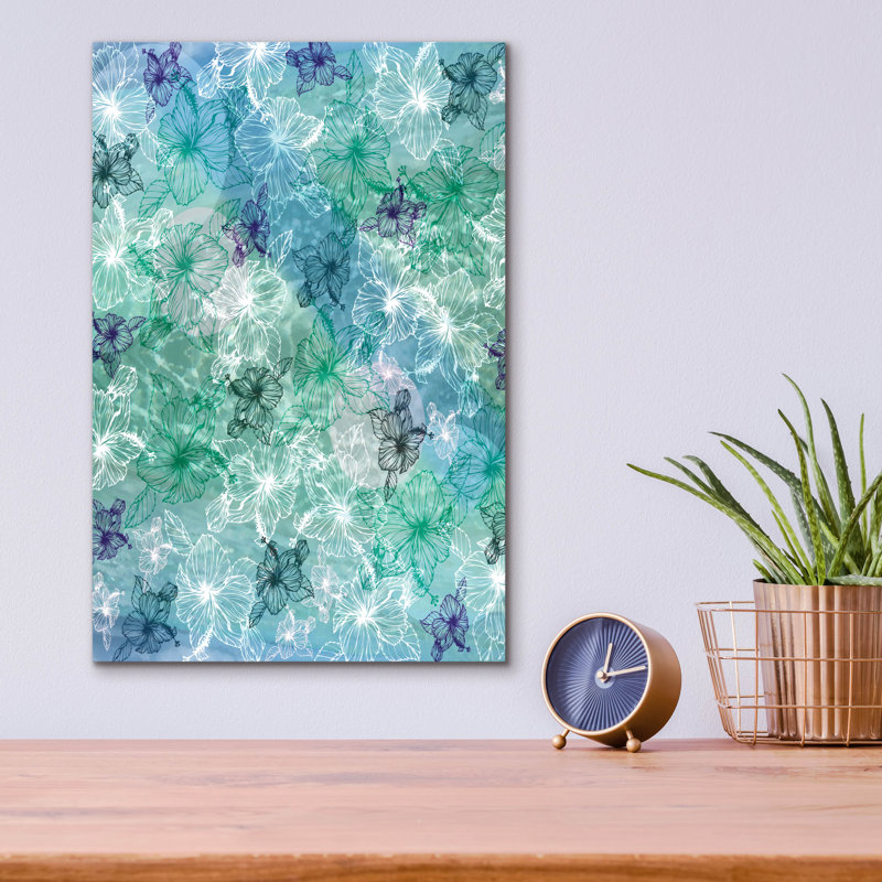 «My Garden» par Sabrina Balbuena, art mural en verre acrylique, 16 po x 24 po, H 16 po x l 12 po x P 0,13 po
