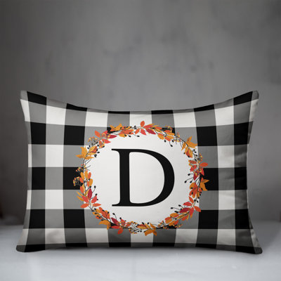  Harvest Monogram Lumbar Pillow