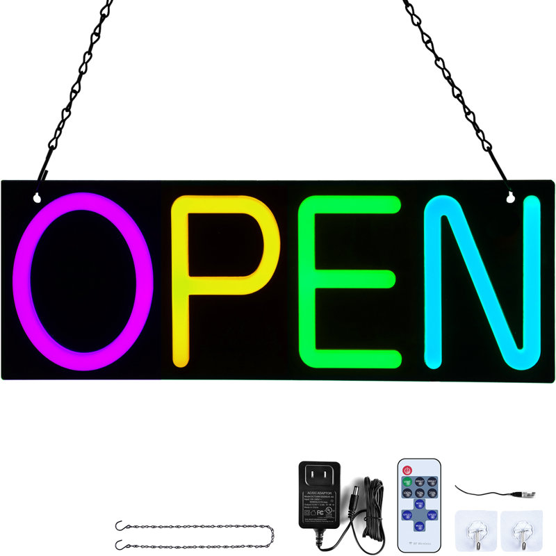 7'' Text & Numbers Themed Neon Sign