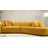 126" Japandi Style Luxury Modern Velvet Curvy Couch-81914203