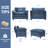 Chenille Oversized Accent Armchair With Ottoman-1002601923