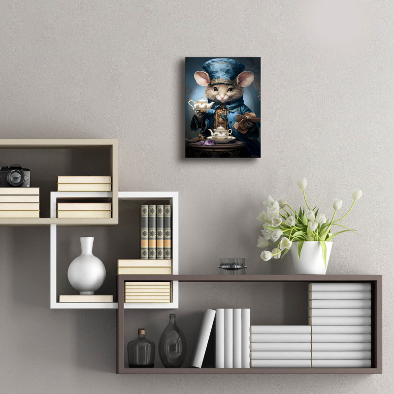 «China salesman» par MomArtAcrylique, art mural, H 16 po x l 12 po x P 0,13 po