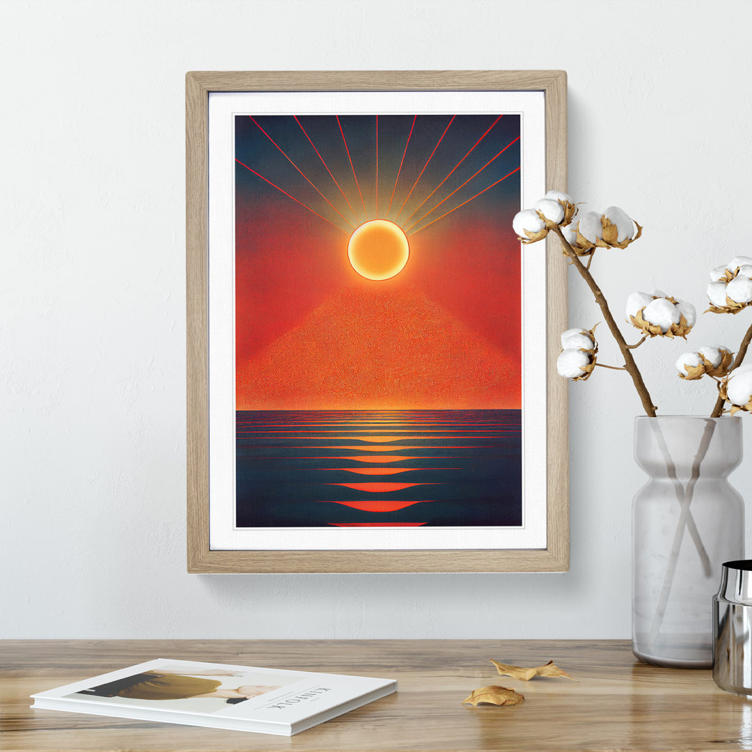 Unusual Abstract Ocean Sunset - Wall Art