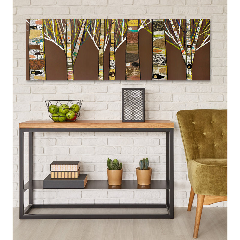 " Birch Tree Forest " Painting, 18" H x 54" W