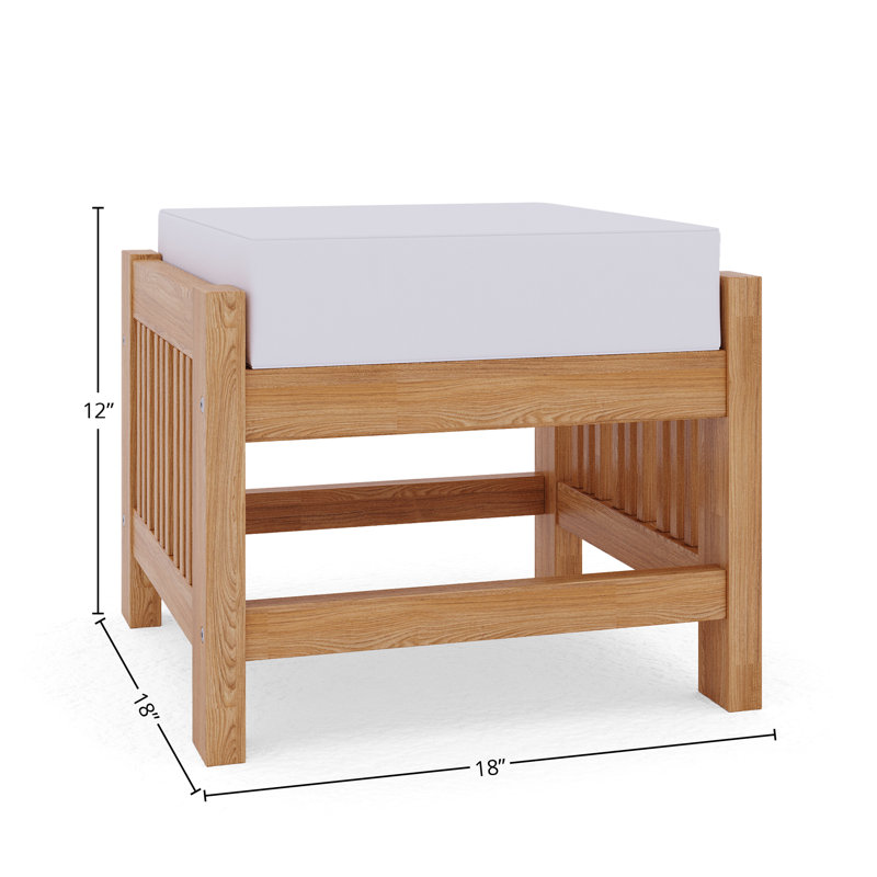 Repose-pieds d'extérieur Crider, Toile blanche