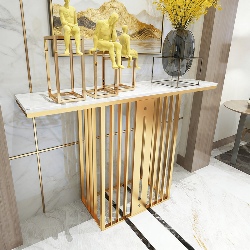 Console de foyer simple en métal, 31.5" H x 59.06" L x 11.81" W