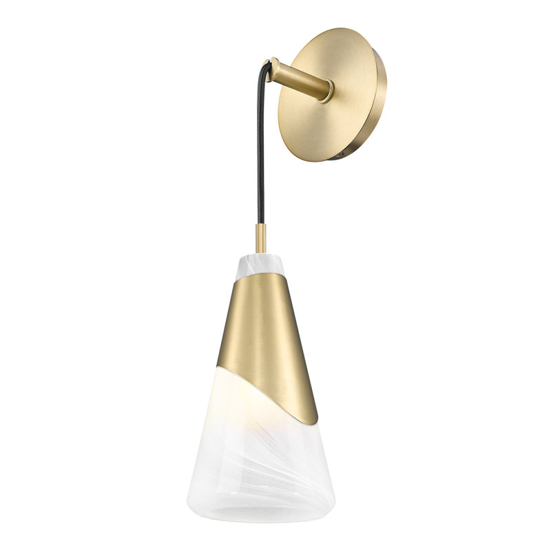 Aimie 1 Light Wall Sconce, Gold