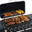 Barbecue 6 brûleurs avec 59 000 grilles émaillées et zone de réchaud pour les brûleurs de barbecue au gaz propane, tables d'appoint pour le patio