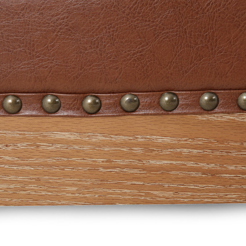 Anduin Symmetrical Corner Sectional, Symmetrical 1, Cognac Faux Leather