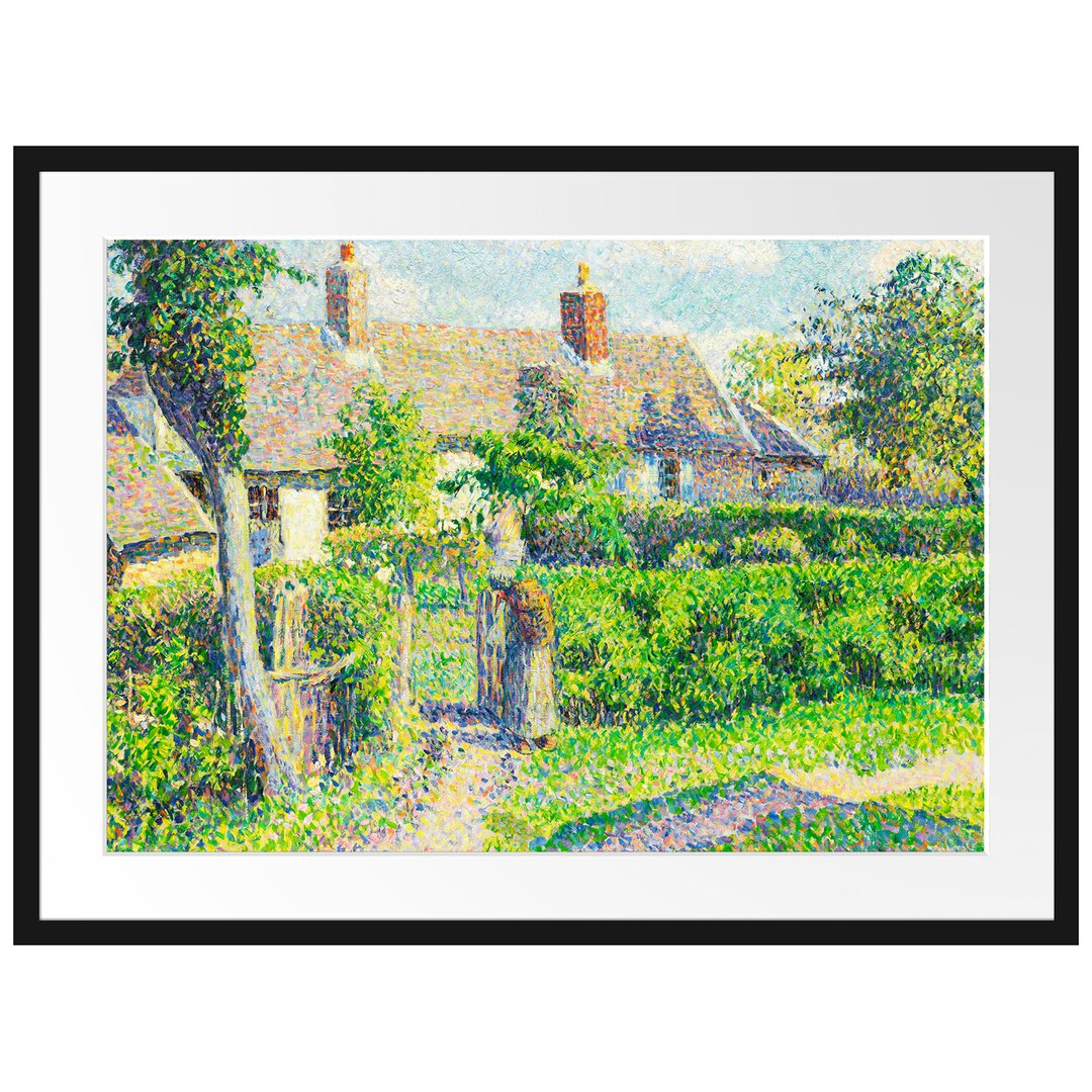 Gerahmter Kunstdruck Maisons De Paysans von Camille Pissarro