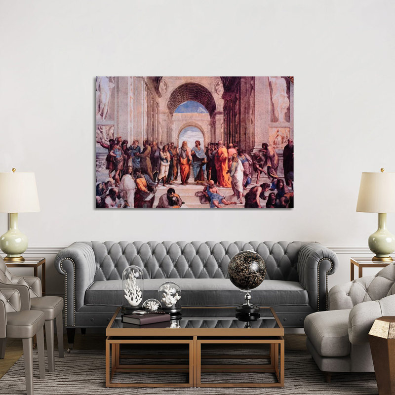 School Of Athens by Raphael - Wrapped Canvas Painting, 152.5 cm H x 101.5 cm W