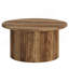 Élégante table ronde au centre, canapé, table d'appoint et table basse
