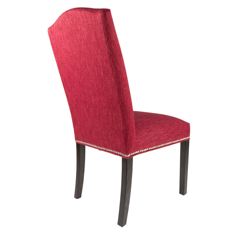 19'' H Upholstered Parsons Chair, Espresso, Ash Light Gray
