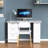 47" Modern Home Office Computer Desk Bookcase Combo Writing Table Workstation With 3 Drawer And Storage Shelf - White