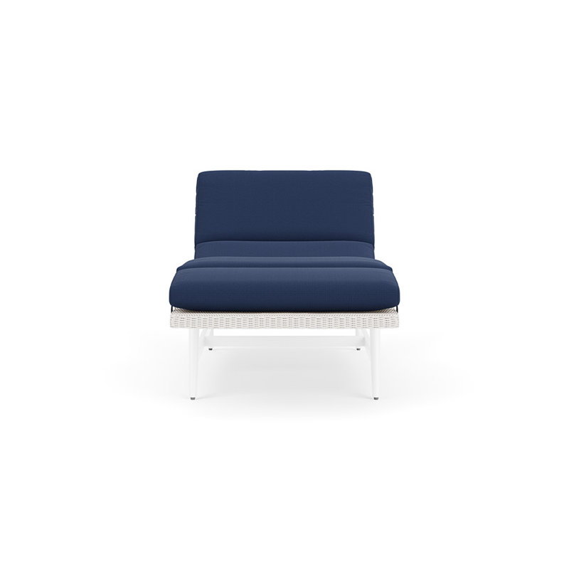 Cascade Outdoor Chaise Lounge, Beach Navy, White