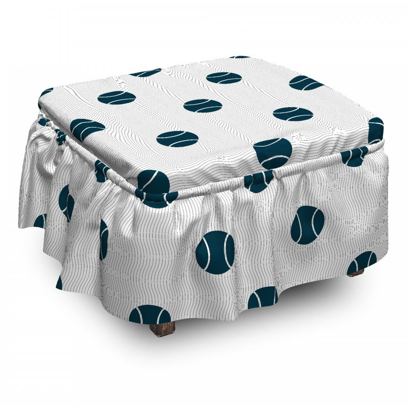 Housse pour repose-pieds vertical softball motifs