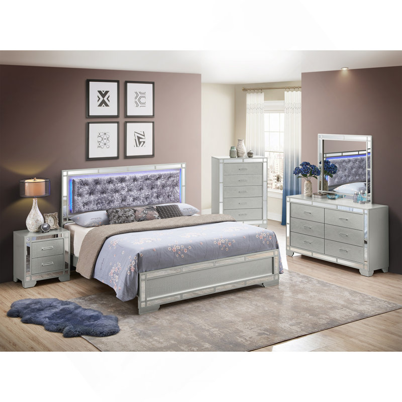 Lit double Elegant Silver Champagne Glam, Full