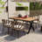 Contemporary Outdoor Set With PE Rattan Chairs And Plastic Wood Table,Suitable For Gardens And Lawns-818620684