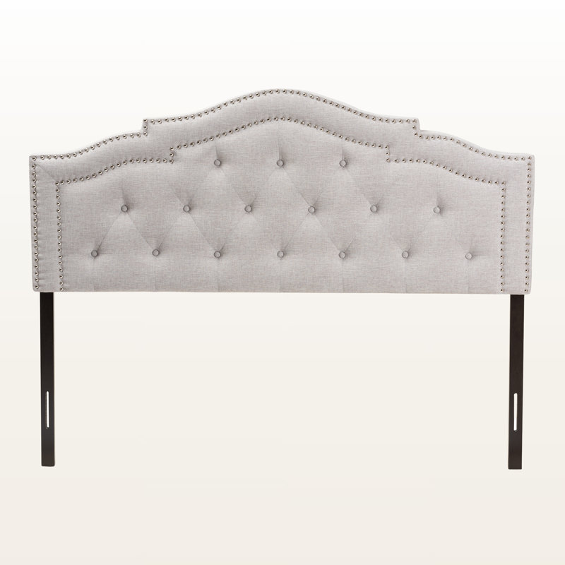 Ernetta Upholstered Headboard, Queen, Grayish Beige