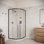 Porte de douche coulissante encadrée Cormor 36 po x 74 po avec quincaillerie en verre trempé transparent traité 1/4 po CrystalTech