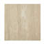 Table basse de salon avec plateau en travertin naturel, finition carrée beige, largeur de 35 pouces