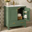 Meuble-lavabo de 30 po avec lavabo simple, lavabo sous le comptoir, armoire de rangement pour la salle de bain avec 2 portes et un tiroir, fermeture en douceur, rangement multifonctionnel