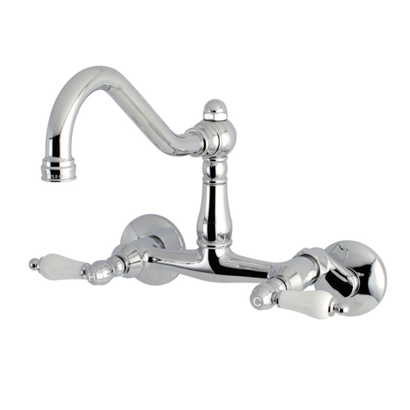 Robinet de cuisine mural Kingston, Chrome poli