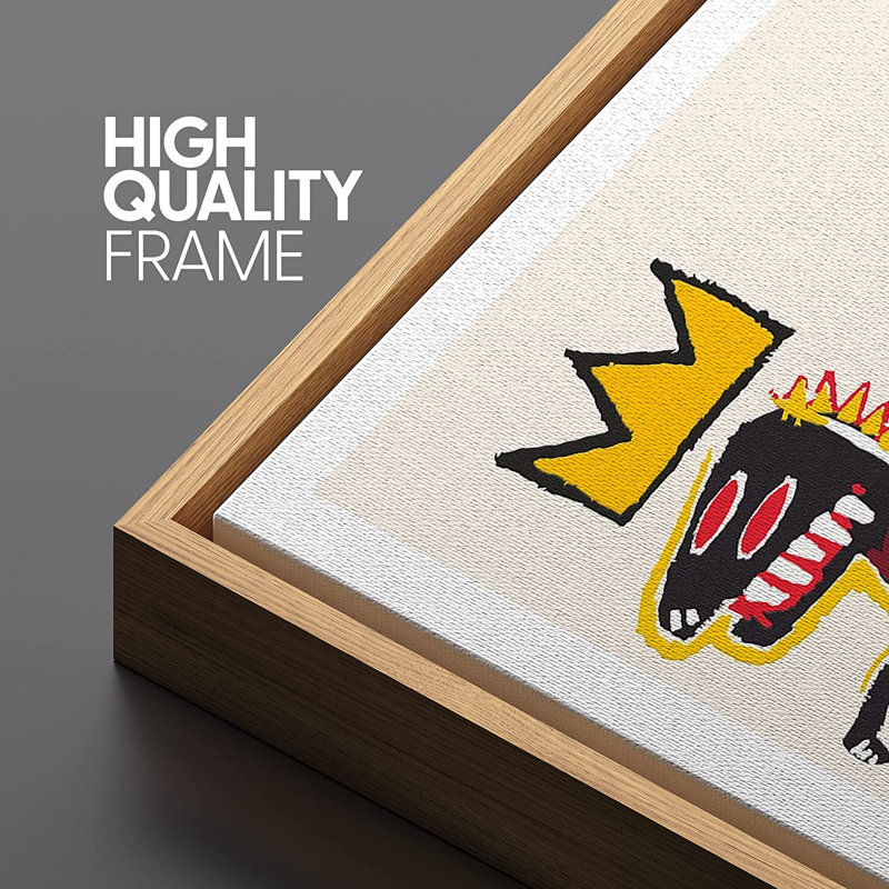 " Animals Fantasy Illustrations " by Jean-Michel Basquiat, Black, 36" H x 24" W