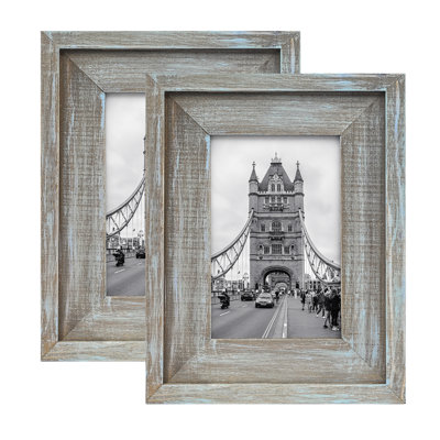 Tanjanae Wood Matte Picture Frame - Set of 2 with Mat