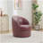 Dark Red Top-Grain Leather Swivel Accent Chair, 360° Smooth Spin, Mid-Century Modern Lounge Chair For Living Room/Office-2134944895