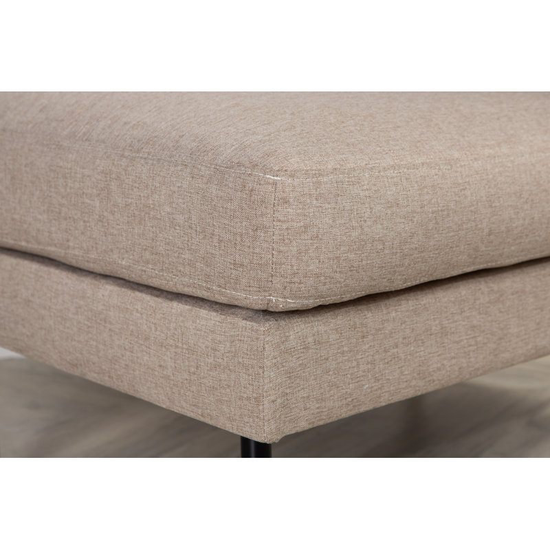Dareon 64cm Wide Velvet Rectangle Ottoman, Brown