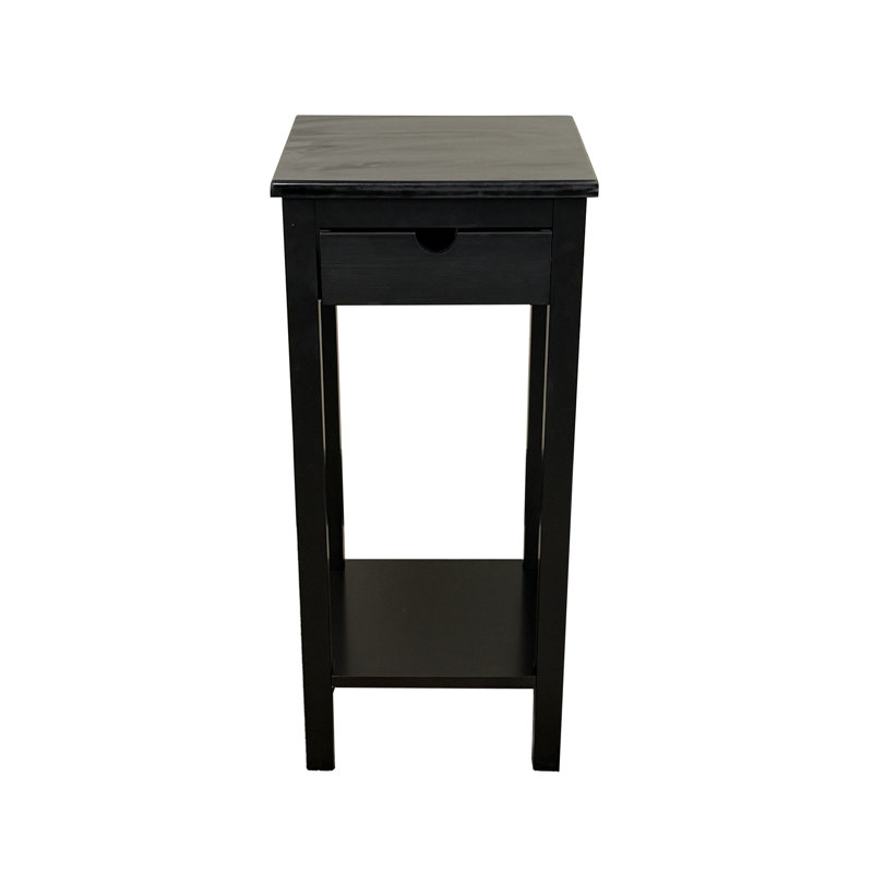 Alfie-Thomas End Table with Storage, Black
