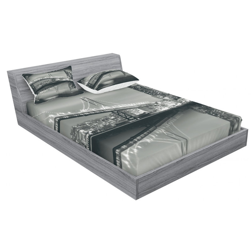 Microfiber Sheet Set, Queen Sheet Set with Fitted Sheet