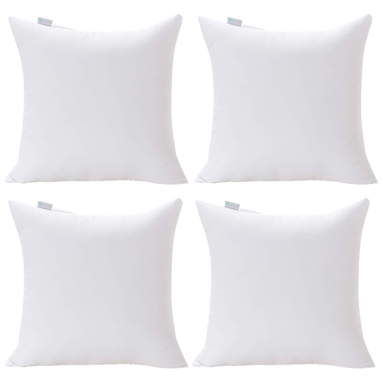 Nestl Throw Pillow Inserts Rectangle Pillow Cushion, Decorative Pillow Insert, 12 inch x 18 inch, Pack of 4, Size: 12 x 18, White