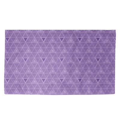 Tapis à motifs de triangles mauves