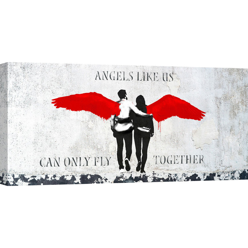 Angels Like Us - Wrapped Canvas Print, 70cm H x 140cm W x 4cm D
