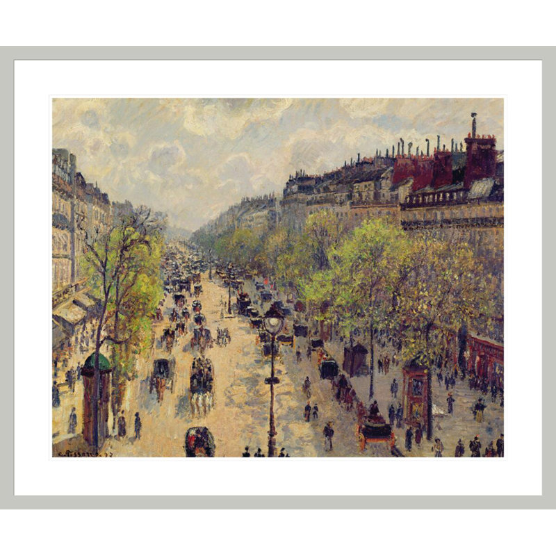 «Boulevard Montmartre» par Camille Pissarro, impression giclée sur cadre, 33.5" H x 40.19" W
